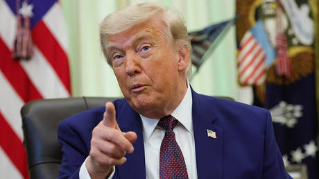 US President Donald Trump in the Oval Office at the White House, Washington, DC,  June 3, 2026.