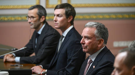 US President Donald Trump’s special envoys Jared Kushner and Steve Witkoff attend talks with the Ukrainian delegation, led by Vladimir Zelensky, in Kiev.