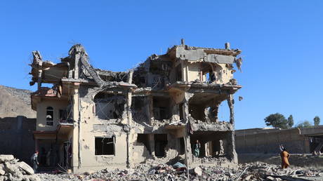 A building in Mandokhel village of Zazai district in Paktia province destroyed in Pakistani airstrikes on June 28. (REPRESENTATIVE IMAGE)