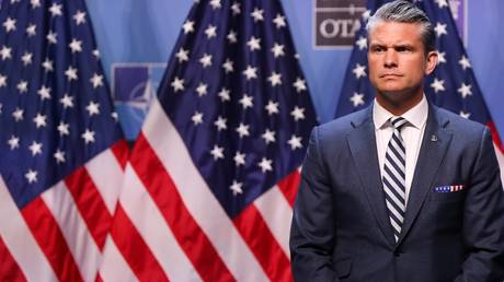 US Secretary of War Pete Hegseth at a NATO summit in Ankara, Türkiye, on July 8, 2026.