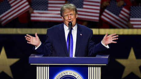 US President Donald Trump speaks at the Republican National Convention on September 9, 2026, in Dallas, Texas.