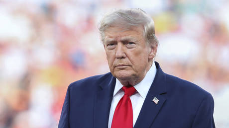 US President Donald Trump at the FIFA World Cup 2026 Final between Spain and Argentina in East Rutherford, New Jersey, on July 19, 2026.