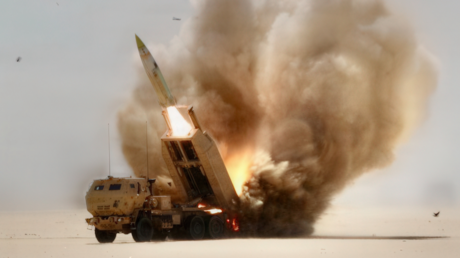 A US Army High Mobility Artillery Rocket System (HIMARS) fires missiles in support of Operation Epic Fury against Iran on February 28, 2026.