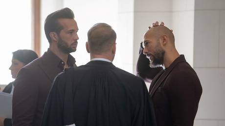 Andrew and Tristan Tate at the Bucharest Court of Appeal, October 15, 2024.