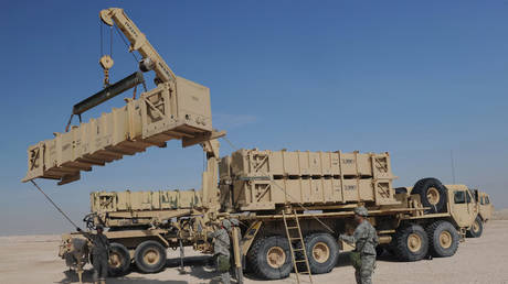 A US Patriot missile defense battery in 2010.