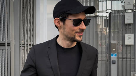 FILE PHOTO: Telegram founder Pavel Durov walking in a street after leaving a courthouse in Paris.