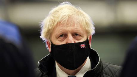 Former UK Prime Minister Boris Johnson, Anglesey, North Wales, January 27, 2022.