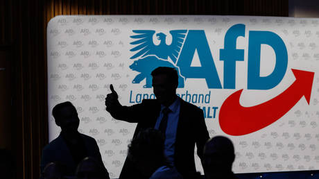 Alternative for Germany (AfD) supporters party on the eve of state elections in Saxony-Anhalt on September 5, 2026 in Magdeburg, Germany