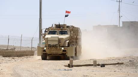 FILE PHOTO. An Iraqi armored vehicle.
