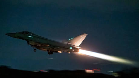 FILE PHOTO. RAF Typhoon fighter jet.