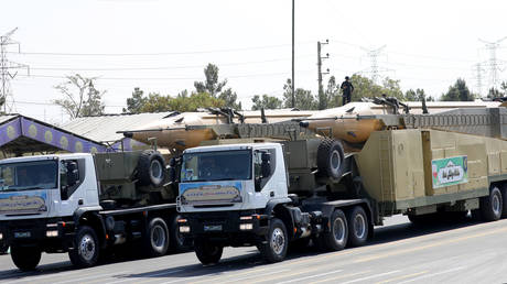 FILE PHOTO of Iran’s ‘Emad’ ballistic missile during a military parade.