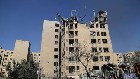 Damage at the Shahid Boroujerdi Residential Complex following US-Israeli strikes in Tehran, Iran, on March 5, 2026.