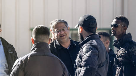 Israel's National Security Minister Itamar Ben-Gvir (center) in Jerusalem, January 20, 2026.