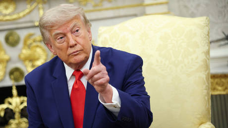 Donald Trump takes questions from the media at the White House in Washington DC, July 21, 2026