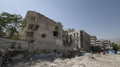 Buildings in southern Iran damaged by US strikes, July 21, 2026.