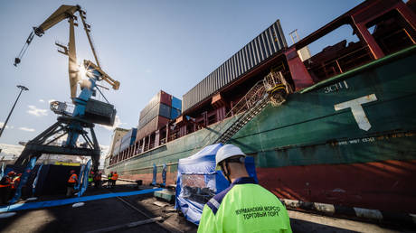 The Xin Xin Hai 1 at Murmansk Commercial Sea Port, Murmansk, Russia, August 20, 2026.
