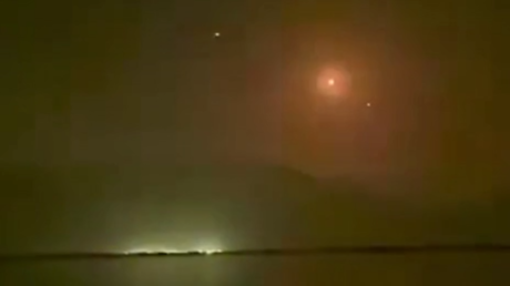 Footage purportedly showing an American Patriot SAM system engaging incoming Iranian ballistic missiles over Jordan on August 31, 2026