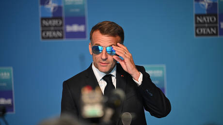 FILE PHOTO: French President Emmanuel Macron following the NATO summit in Ankara, July 8, 2026.