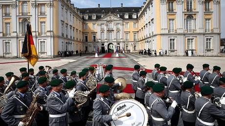 The Bundeswehr Honor Guard in Bruehl, Germany, July 17, 2026.