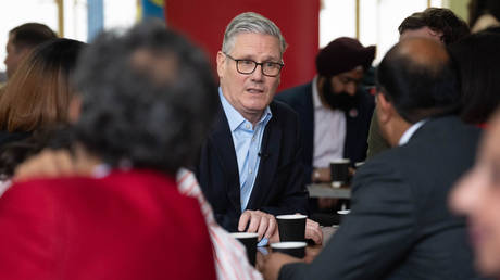 Keir Starmer meets Labour Party members at Kingsdown Methodist Church Hall in London, England, May 8, 2026