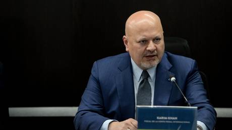 Prosecutor of the International Criminal Court Karim Khan speaks at an event in Bogota, Colombia, on June 5, 2023.