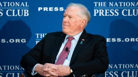 US Secretary of the Air Force Frank Kendall at the National Press Club in Washington, DC on April 19, 2022.