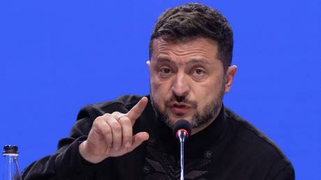 FILE PHOTO: Ukraine Vladimir Zelensky speaking during press conference.
