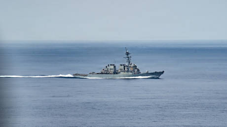 The USS Benfold conducts operations in the South China Sea, July 23, 2026