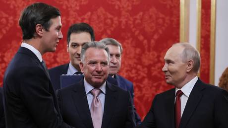 Russian President Vladimir Putin has met US President Donald Trump’s envoys Steve Witkoff and Jared Kushner in the Kremlin.