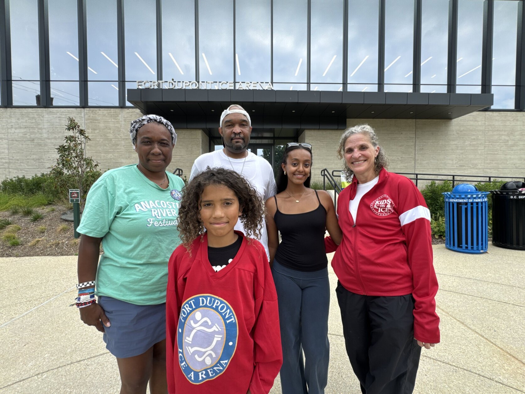 People outside Fort Dupont Ice Arena