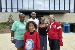 People outside Fort Dupont Ice Arena