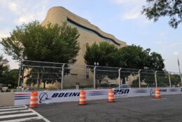 National Museum of the American Indian being fenced off