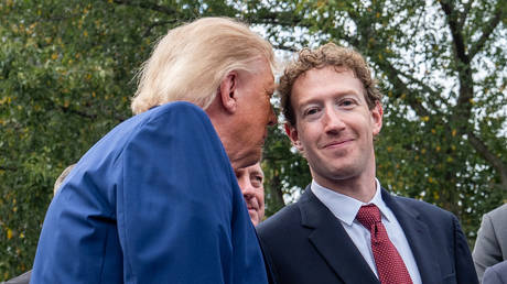 US President Donald Trump speaks with Meta CEO Mark Zuckerberg at the White House in Washington on September 29, 2026.