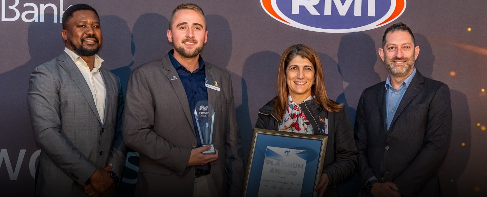 Group photo accepting award