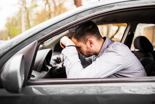 Driver experiencing delayed symptoms after a car accident