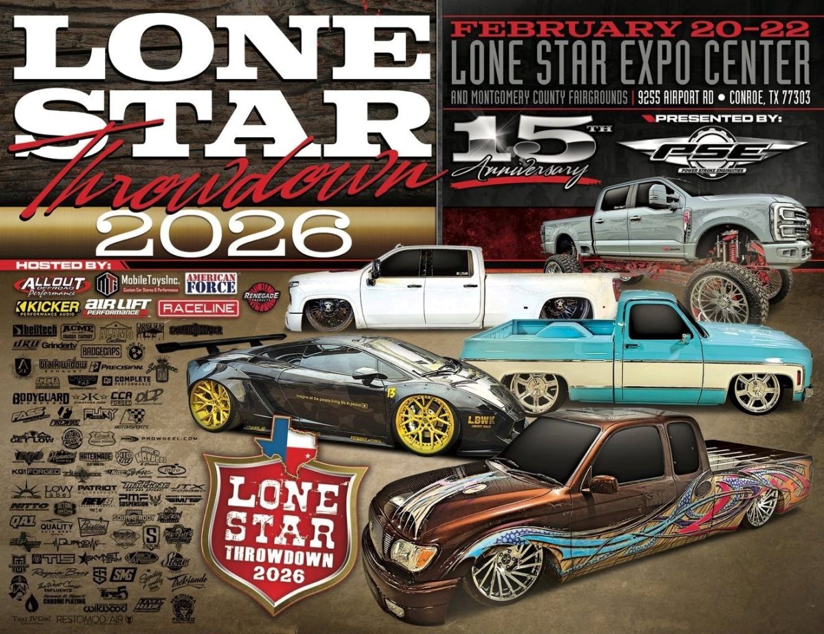 Official Lone Star Throwdown 2026 15th Anniversary event flyer for Conroe, Texas