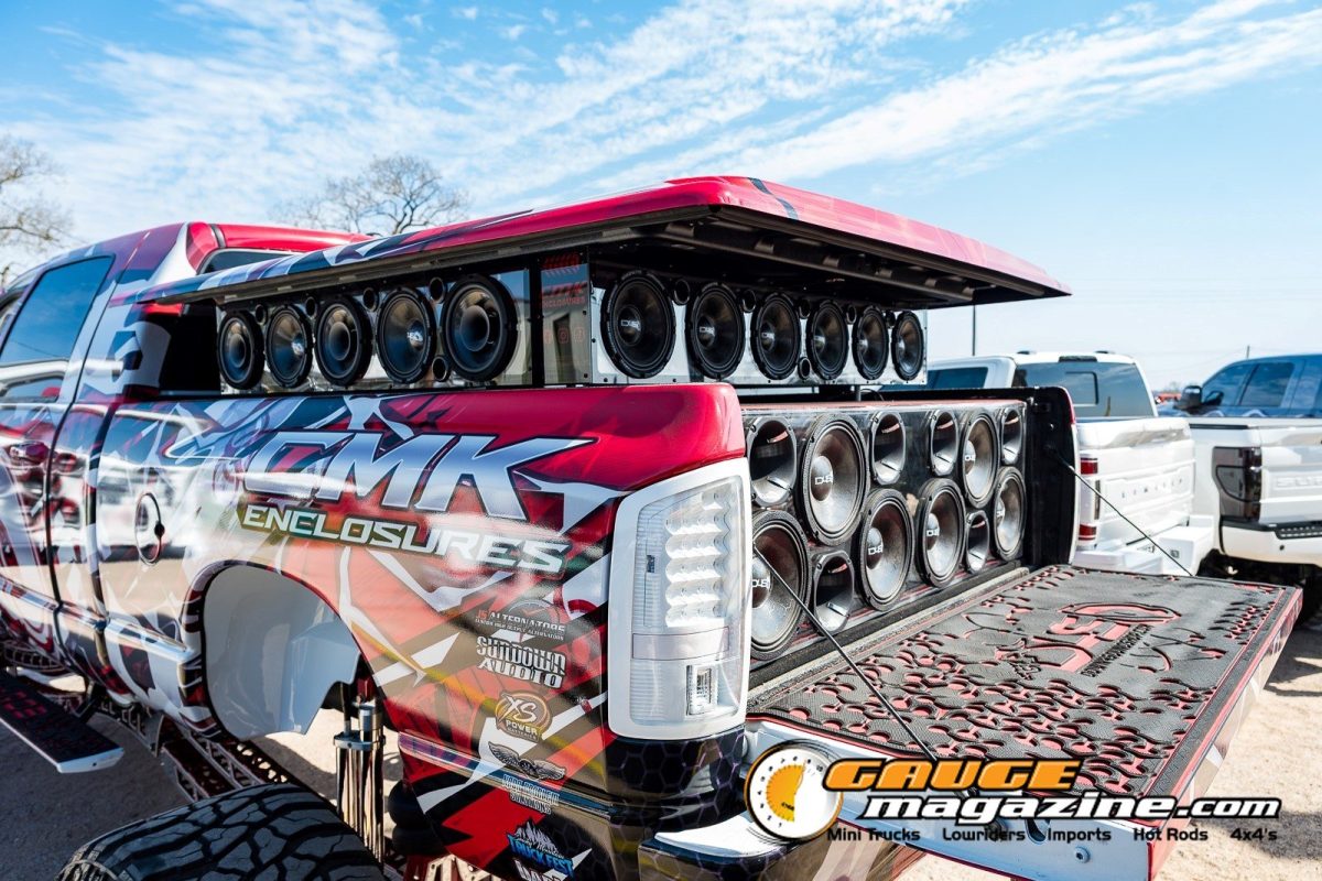 Custom truck bed audio system displayed at Lone Star Throwdown 2026