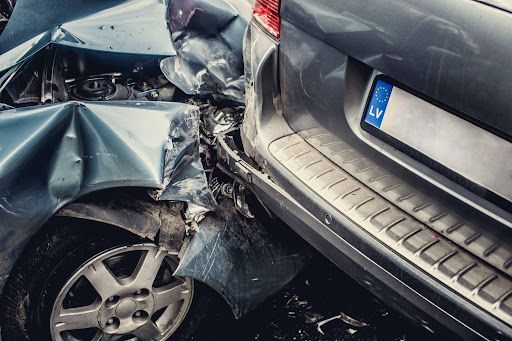 Driver documenting the scene of a car accident in Arizona