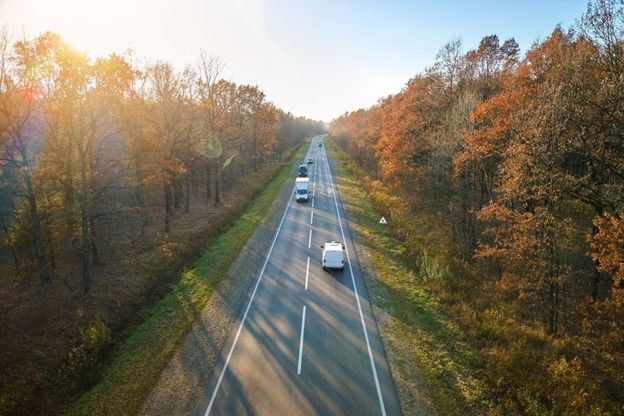 Rural highway near Lake City where higher speeds can increase crash severity