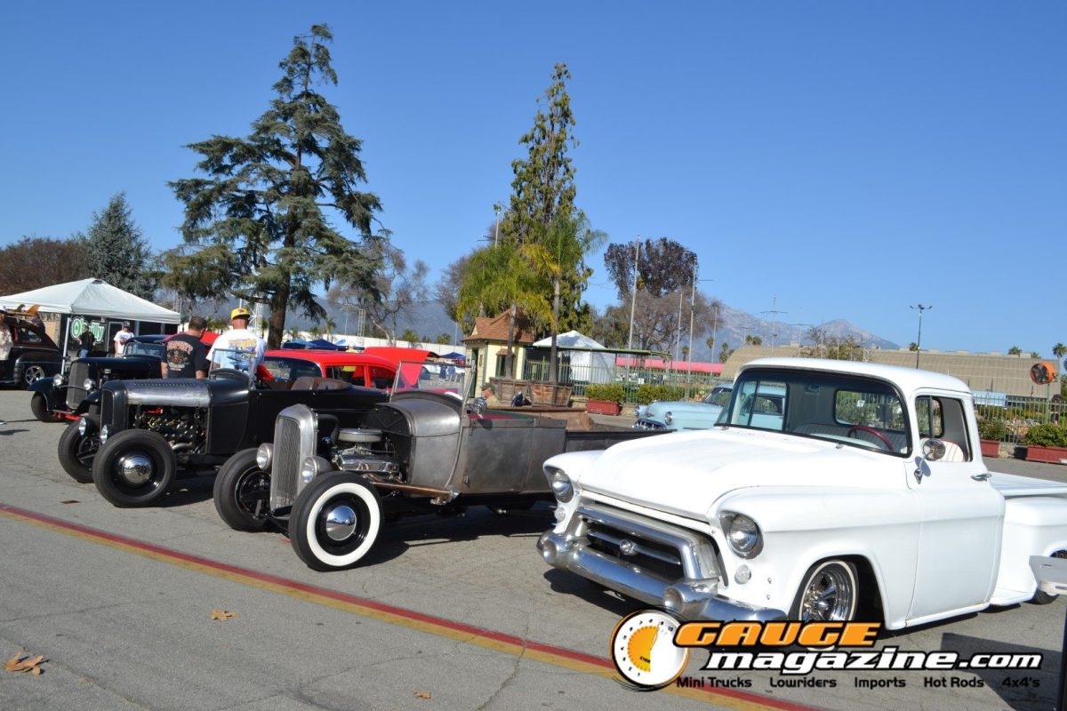 Hot rods at the Grand Daddy Drive-In during the Grand National Roadster Show 2026