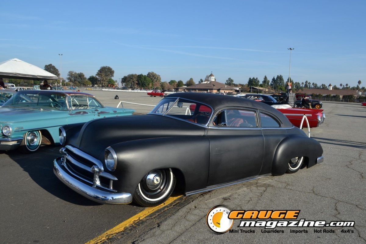 mooneyes-christmas-party-2025-283-black-chopped-mercury-lead-sled-side-view