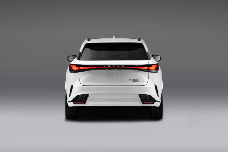 2026 lexus rx 500h f sport performance rear